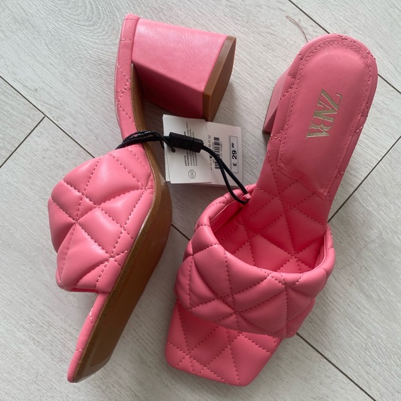 Pink Chunky Heels - Picture 3 of 4